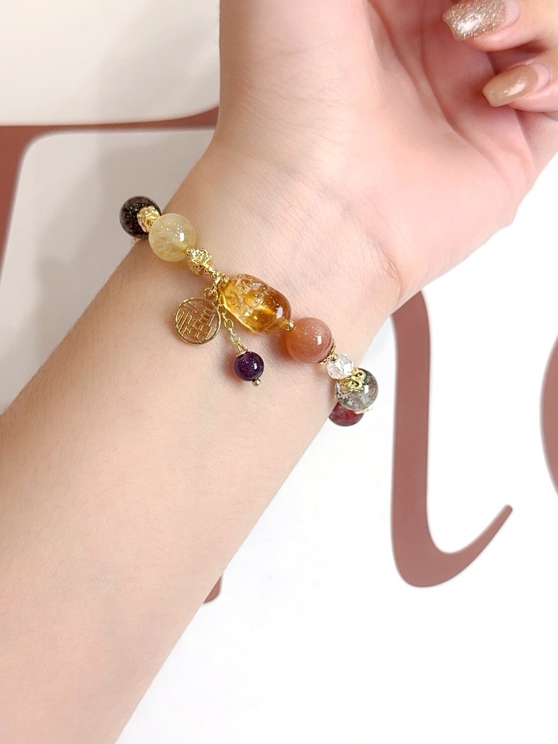 貔貅福牌|多寶水晶手鍊