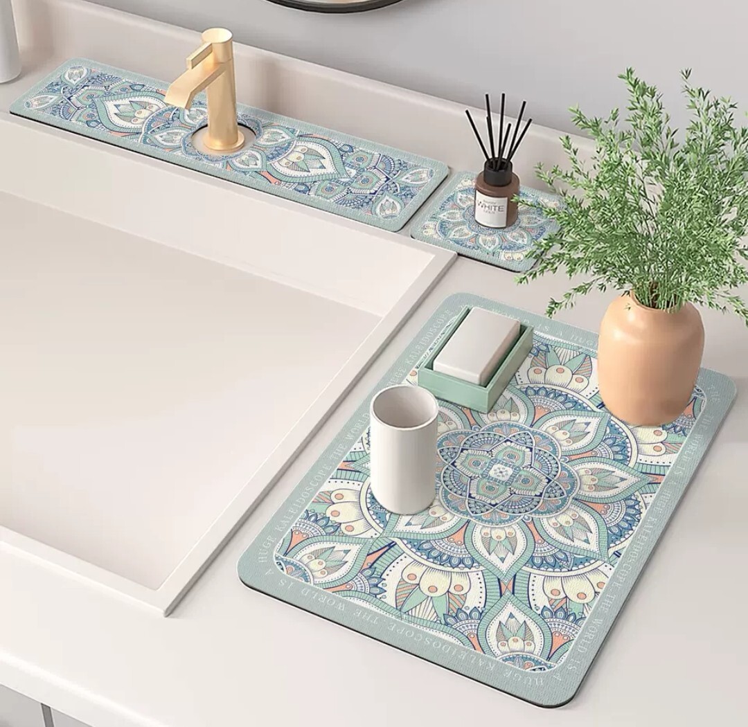 浴室水龍頭硅藻泥吸水墊