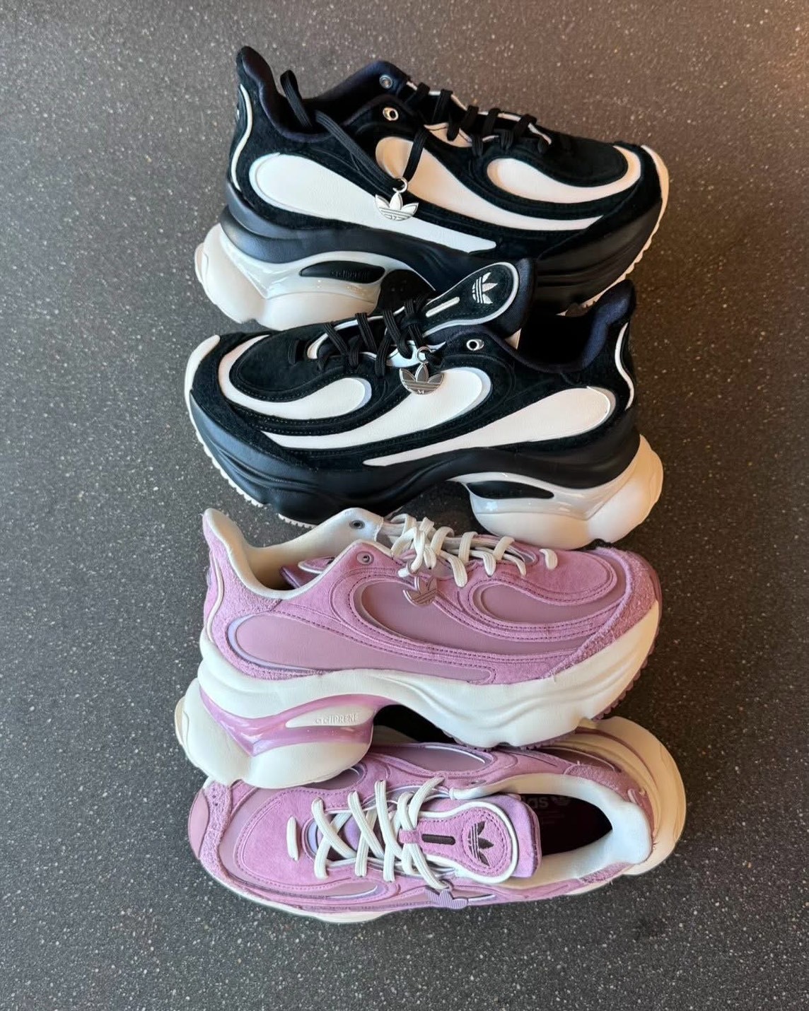 【Luxury】ADIDAS originals Ozvenuz 舒適柔軟 女款 粉白色小香激似款 美腿神器 增高鞋 老爹鞋 多色可選