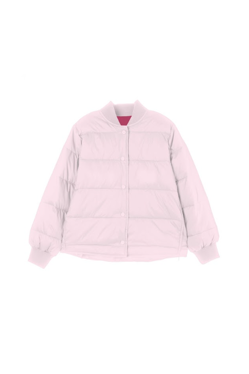 DDB10OW008PK DODO Wardrobe -草莓粉紫雙面輕盈薄羽絨外套