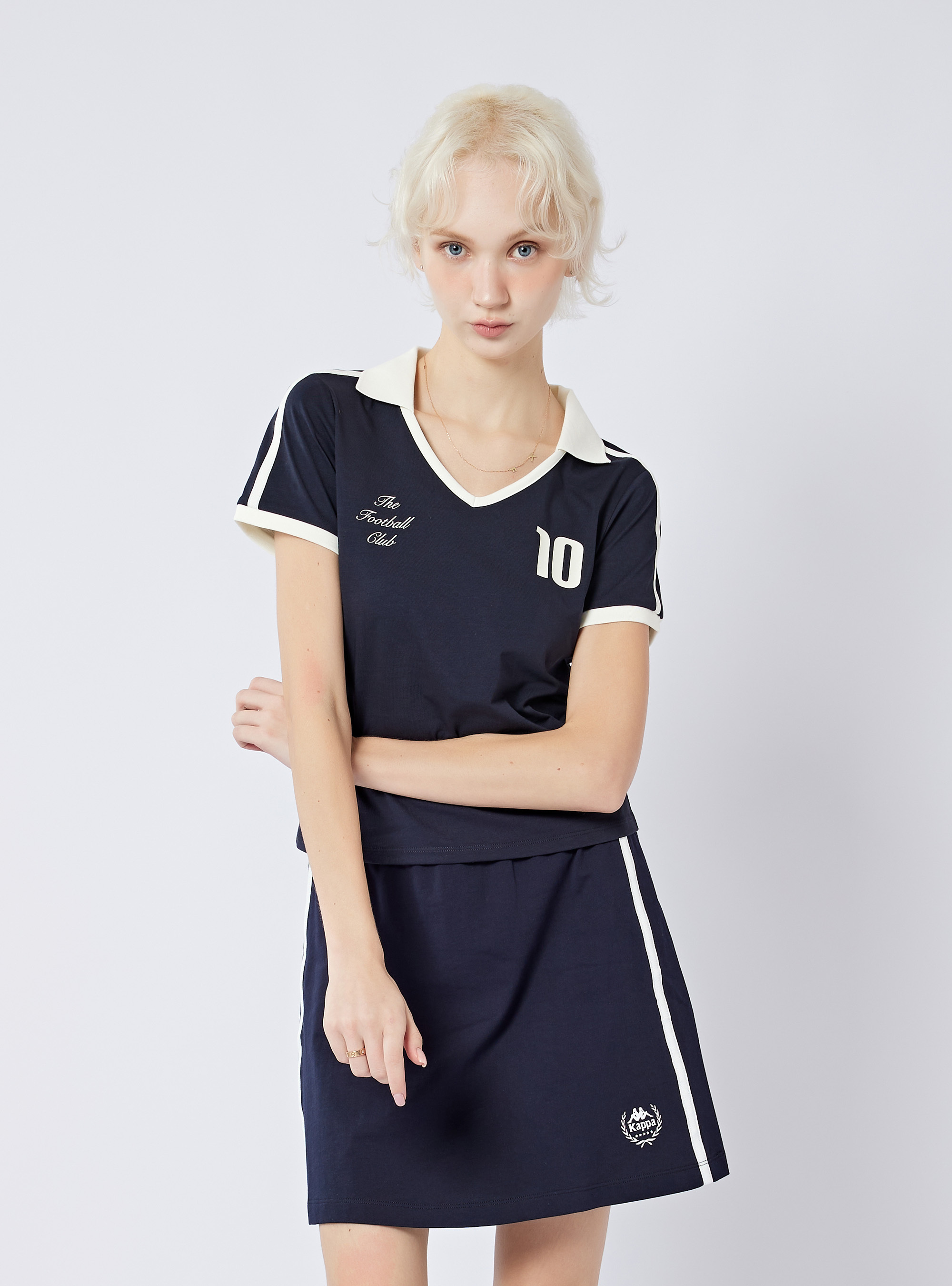 女款 修身短版翻領POLO衫