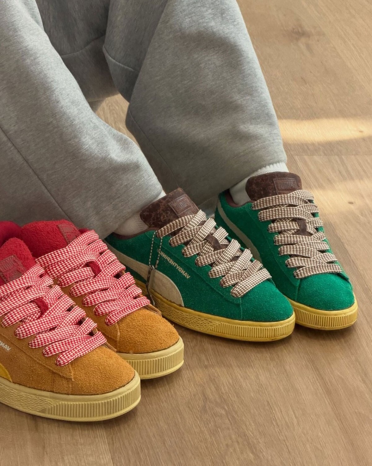 PUMA Suede x Vandy the Pink 聯名款 漢堡鞋 芥末黃