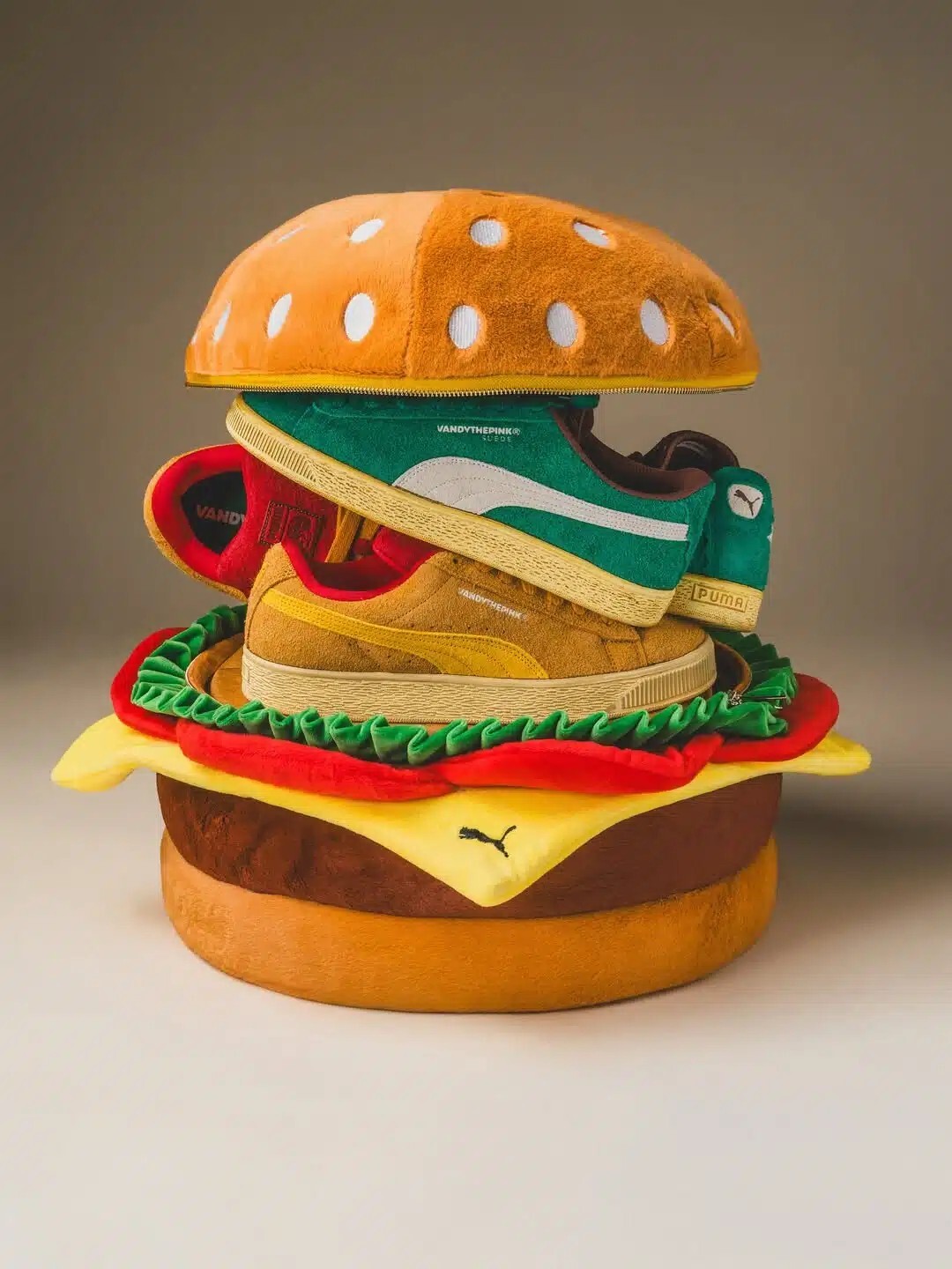 PUMA Suede x Vandy the Pink 聯名款 漢堡鞋 芥末黃