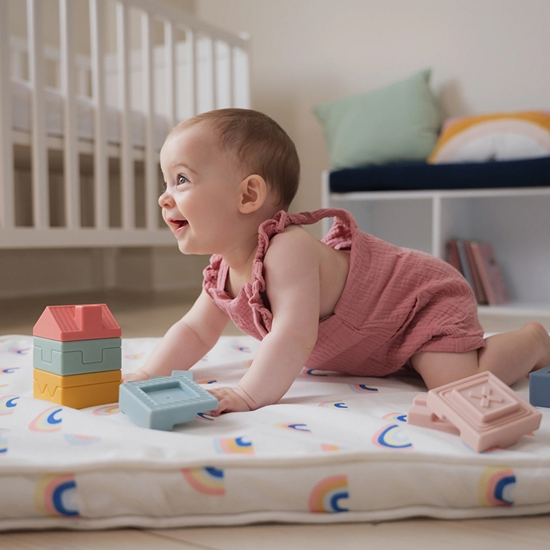 Baby to love，寶寶的第一組建造積木組的實拍圖