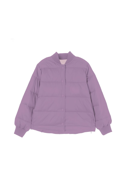 DDB10OW012PE DODO Wardrobe -型格紫雙面輕盈薄羽絨外套