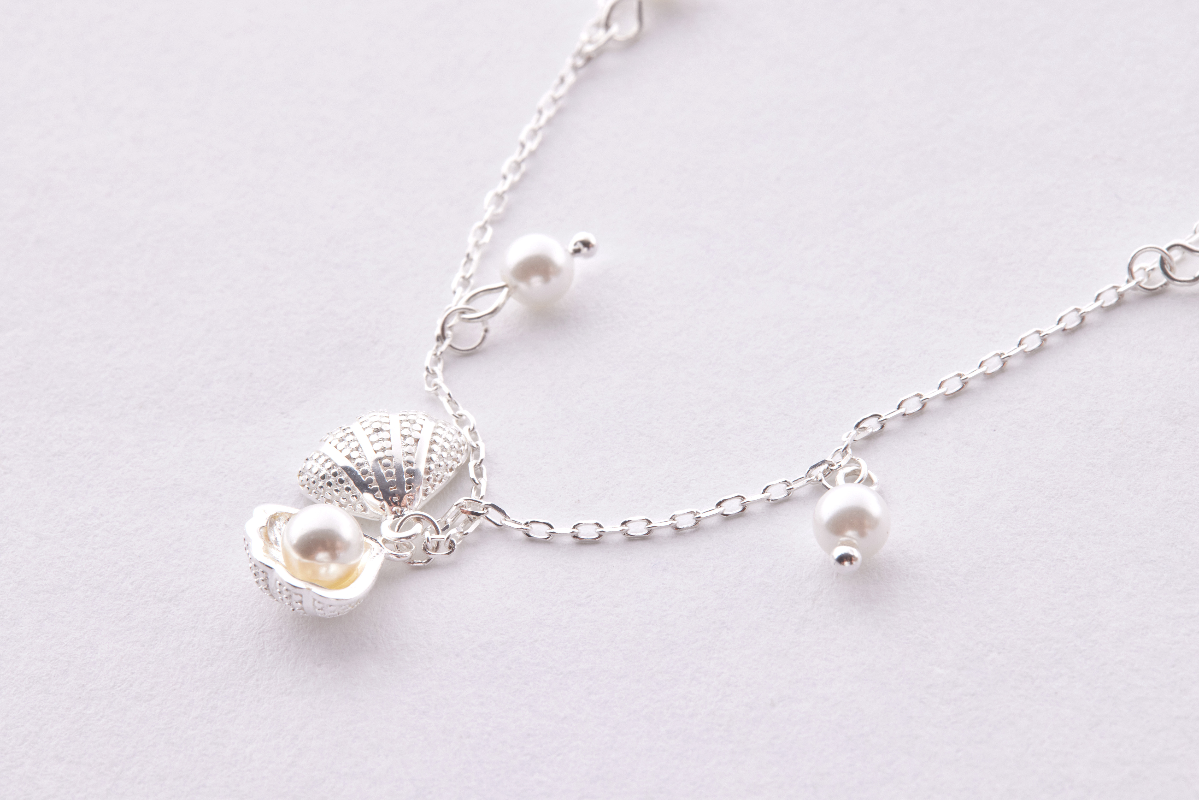 N1097 | 純銀貝殼珍珠項鍊