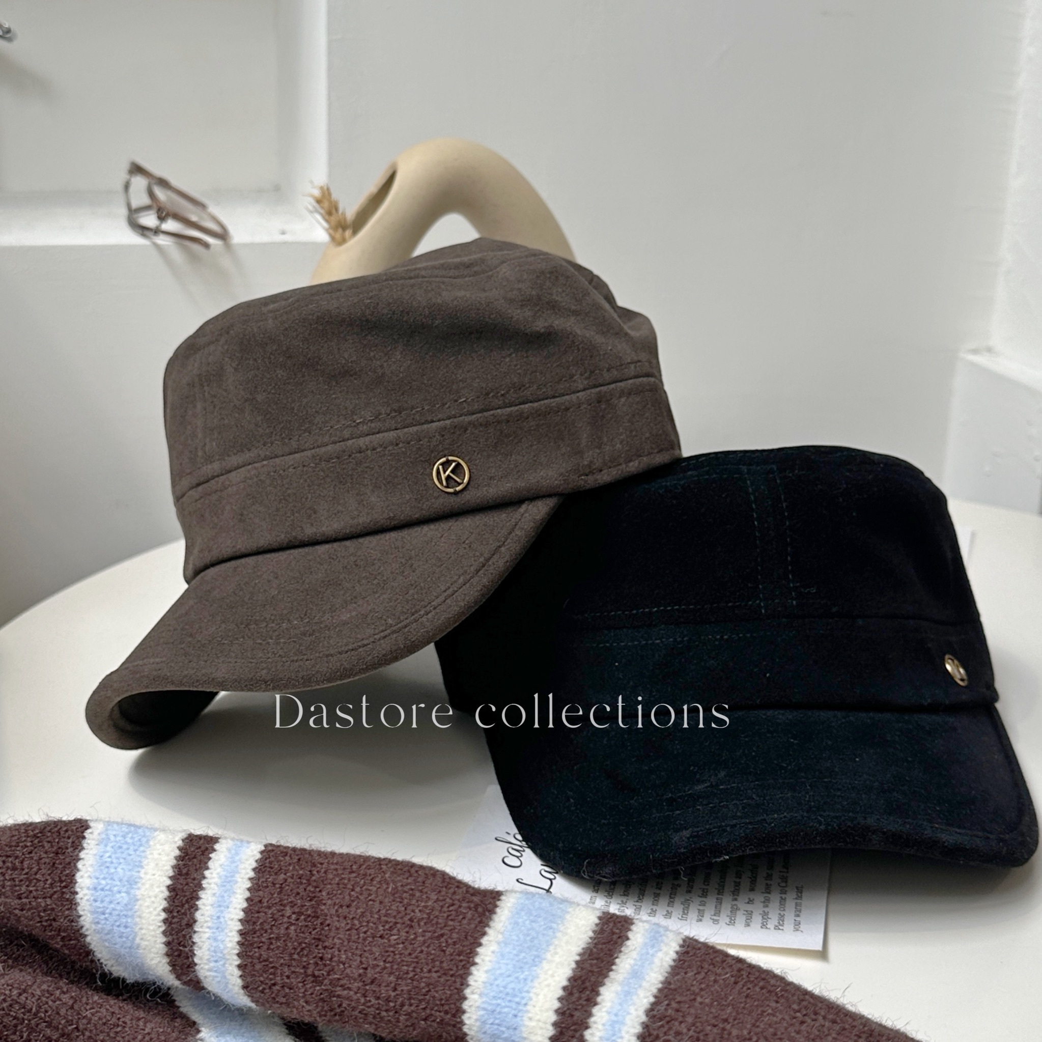 小金牌挺版麂皮海軍帽/