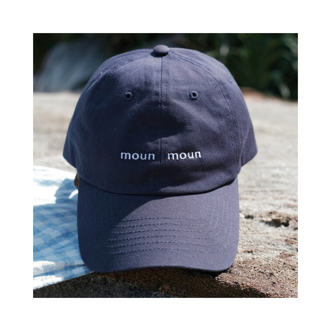 ▲moun moun - LOGO品牌棒球帽 - 深藍色