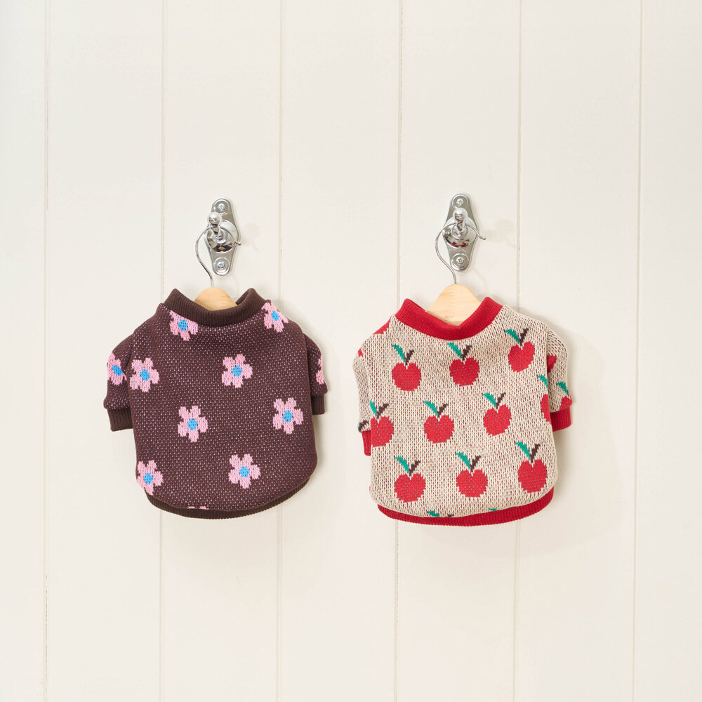 【 韓國連線 】NERDOG｜V領針織衫（蘋果）