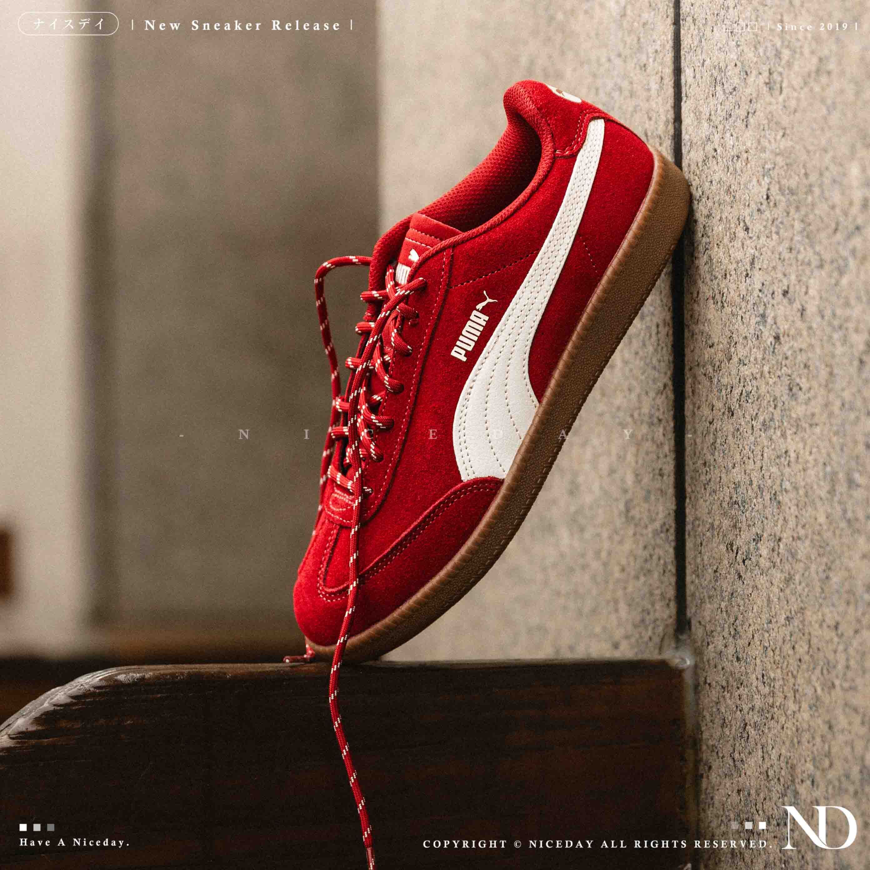 NICEDAY 代購 Puma 9-T SUEDE 紅 玫瑰 紅白 白紅 麂皮 焦糖底 男女鞋 406756-04