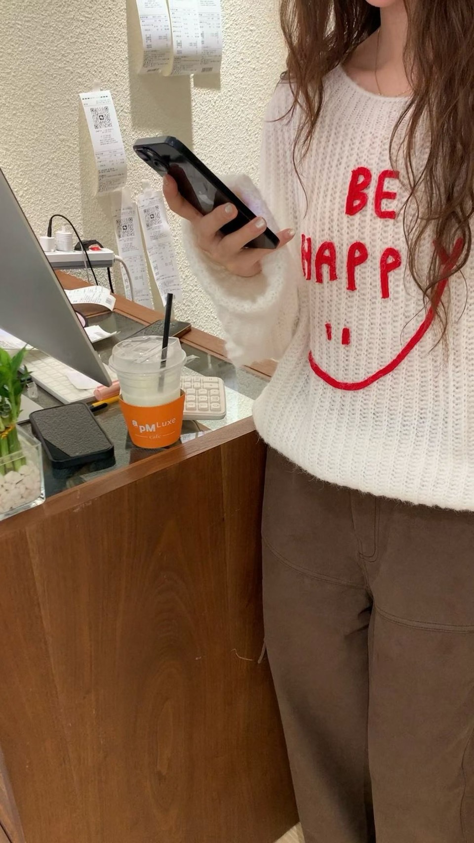 BE HAPPY羊毛針織衫