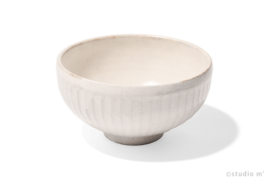 STUDIO M' - Solum 刻紋圓碗 / S / 粉引