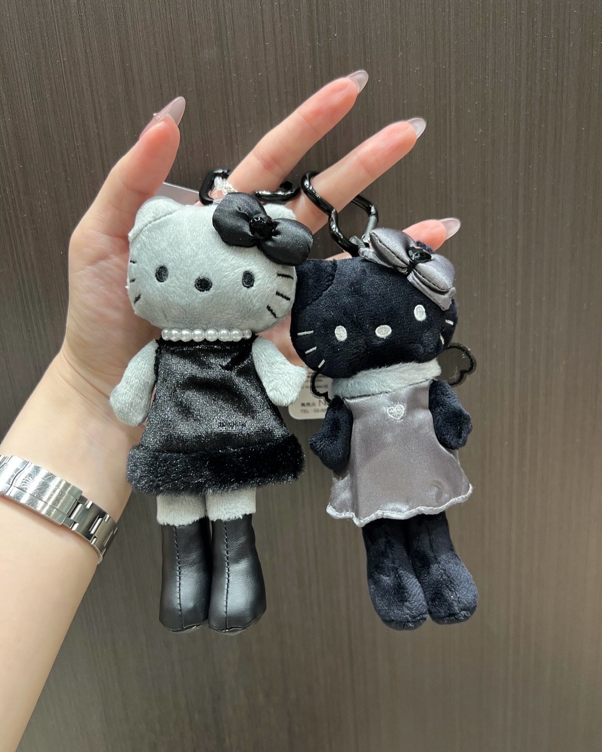 代購-<日本限定>Hello Kitty 長腿Kitty Black Angel 天使 黑白