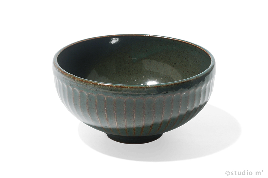 STUDIO M' - Solum 刻紋圓碗 / M / 藍鼠