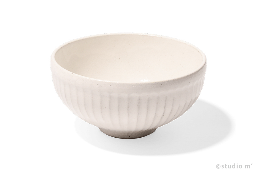 STUDIO M' - Solum 刻紋圓碗 / M / 粉引
