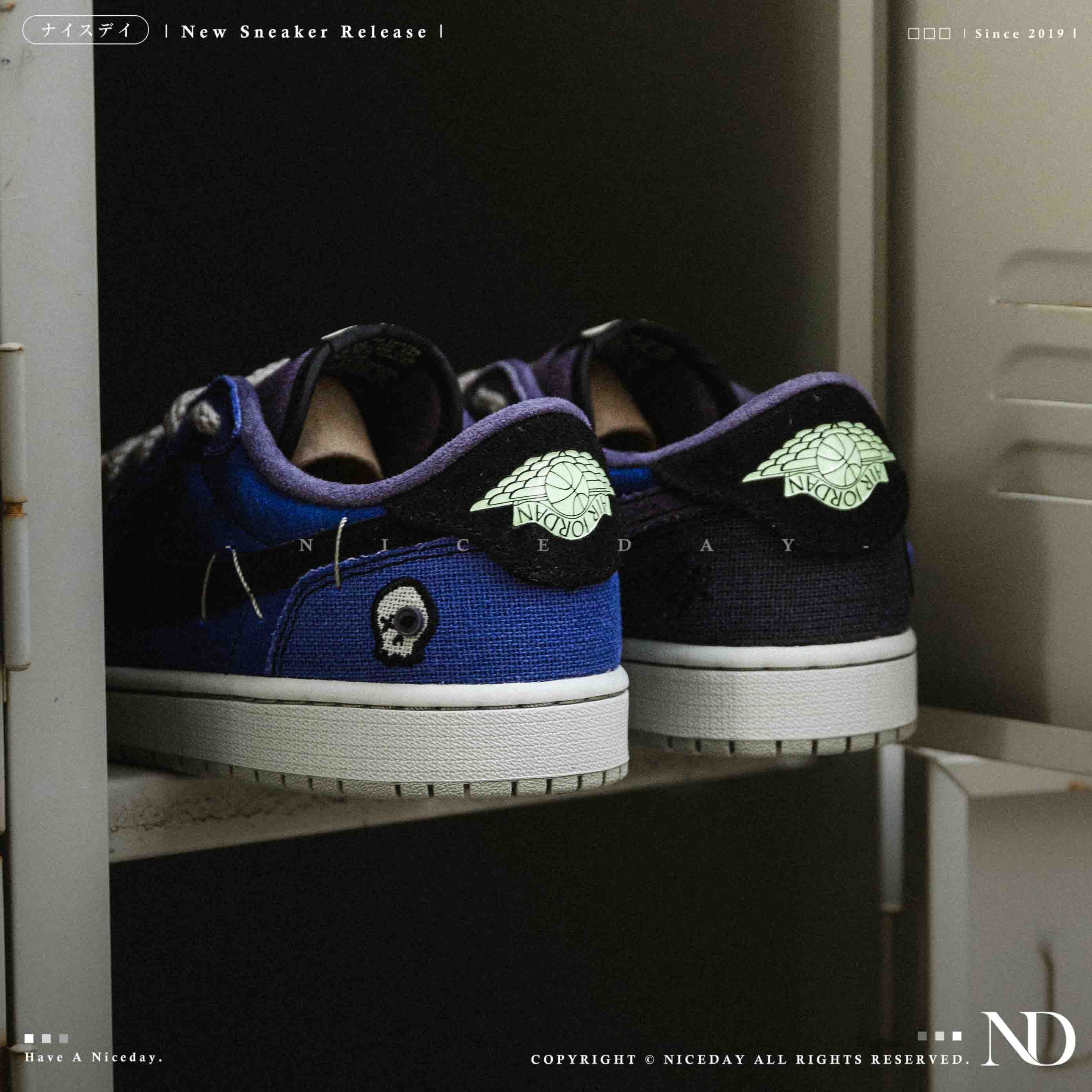 NICEDAY 代購 Air Jordan 1 Low x Zion 錫安 胖虎 巫毒娃娃 巫術 藍色 拼接 聯名 IH2309-500