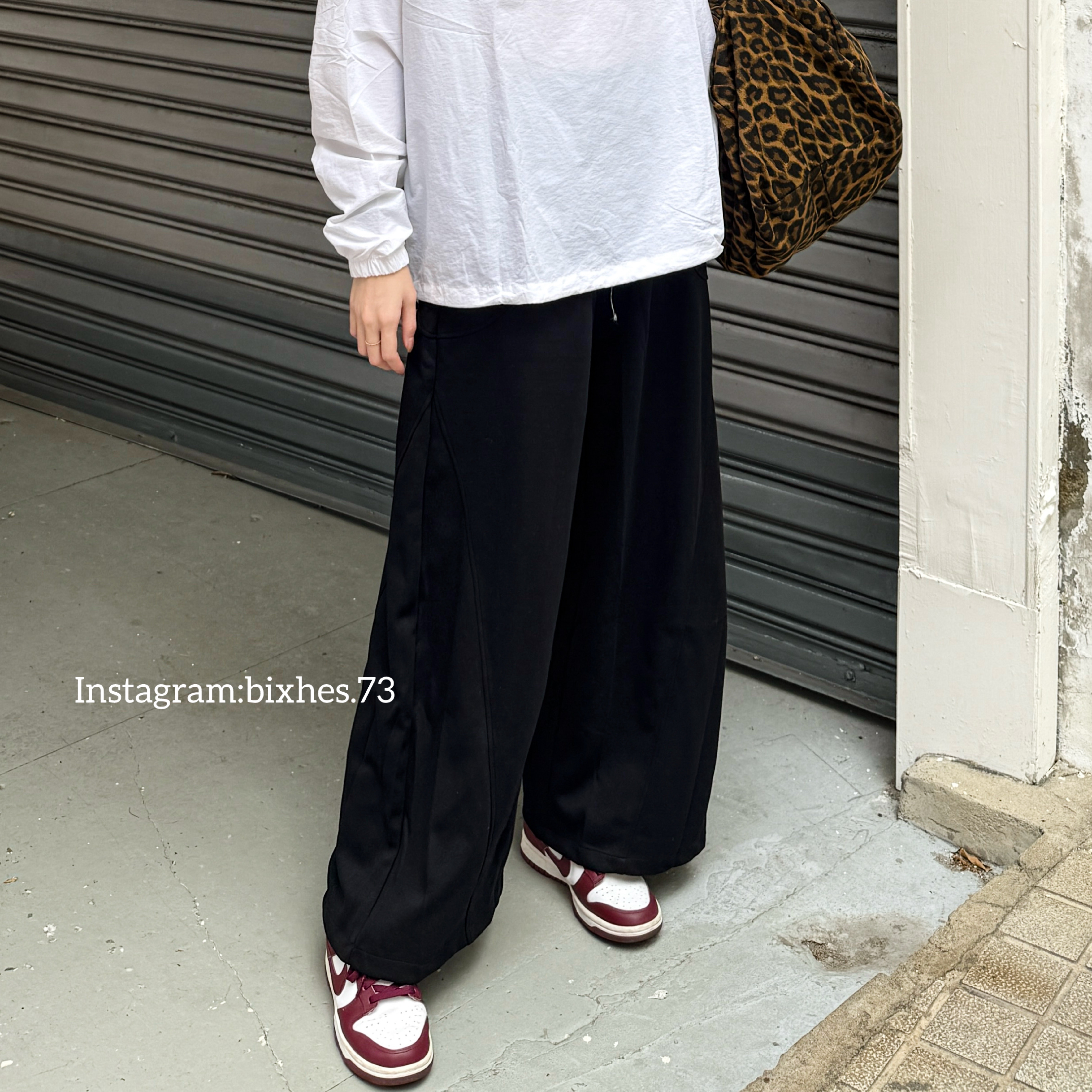 棉質彎刀長褲(E00013)