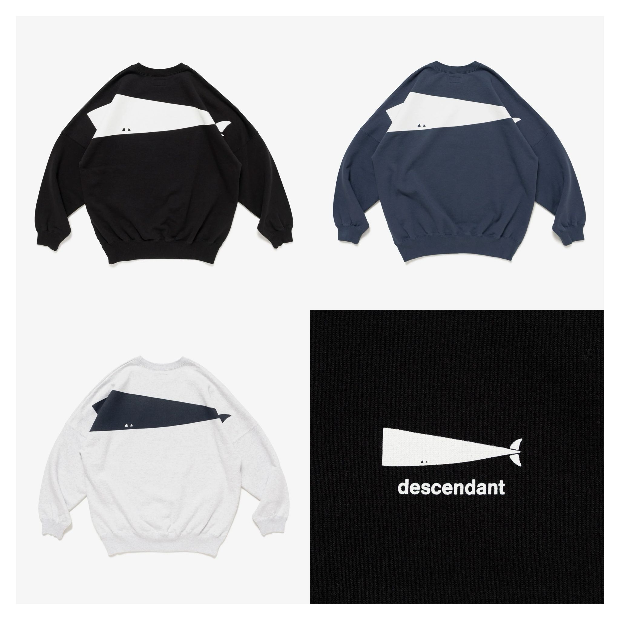 現貨| DESCENDANT CACHALOT CREW NECK 252ATDS-CSM14