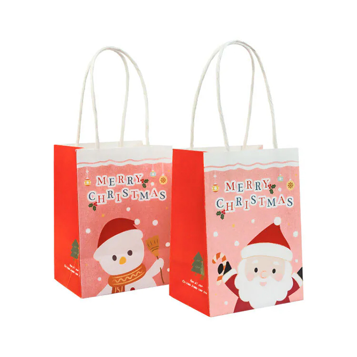 手提紙袋 9K方 雪人Santa派對 20入/包 10*14*7.5cm【3-2620918】