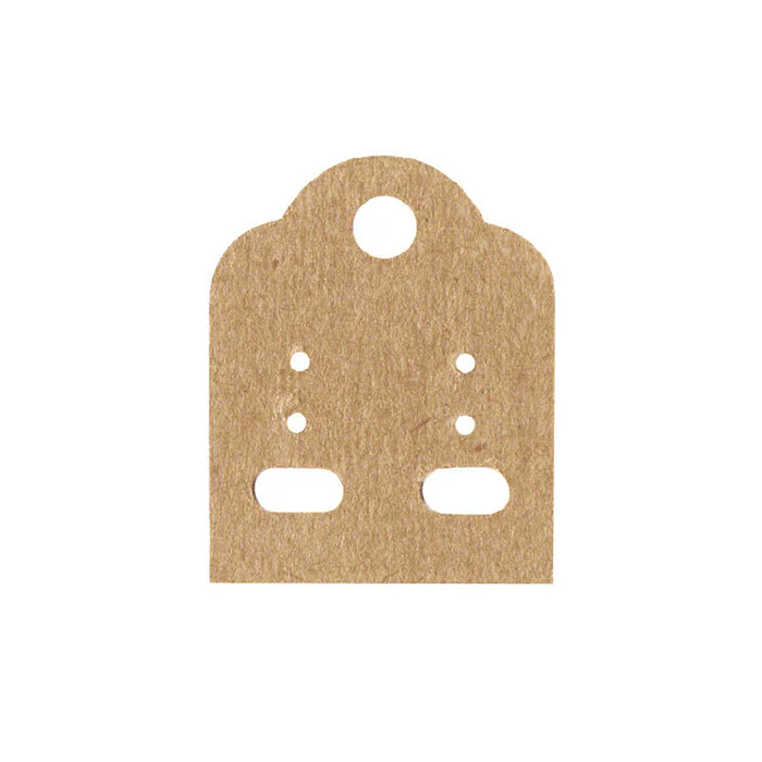 耳環吊卡(大) 牛皮無印 50入/包 4*5cm【6-831004】