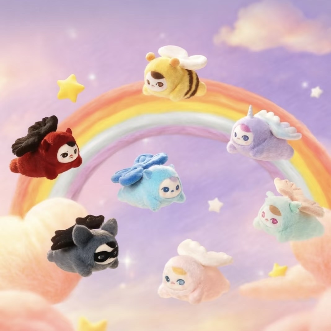 POP MART 泡泡瑪特 POPMART PUCKY豆子精靈飛行系列 磁吸 動動 毛絨吊飾 盲盒