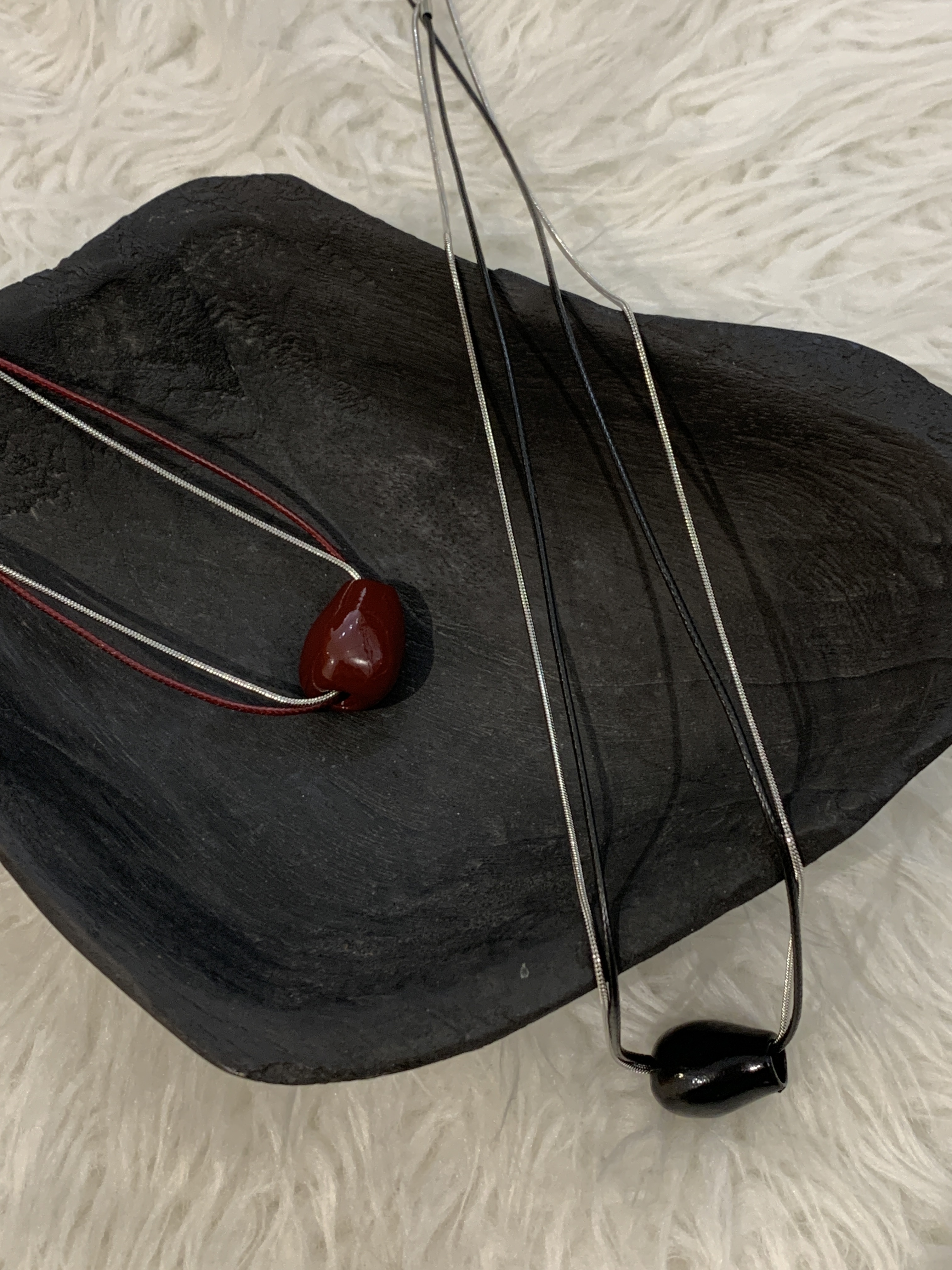 不規則吊墜雙鍊