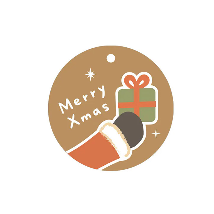 圓形吊卡 聖誕快遞 30入/包 4.4cm【6-85400108】