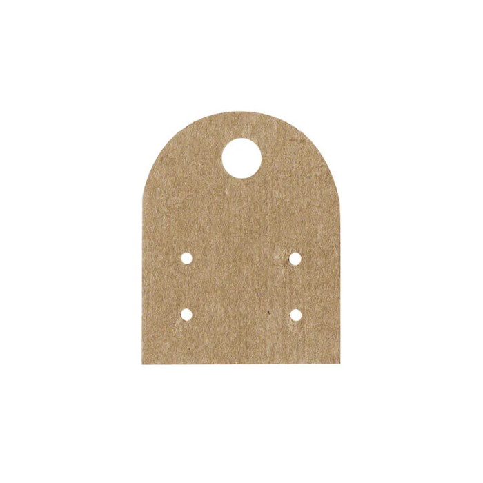 耳環卡-弧形 牛皮無印 50入/包 3.5*4.5cm【6-830004】