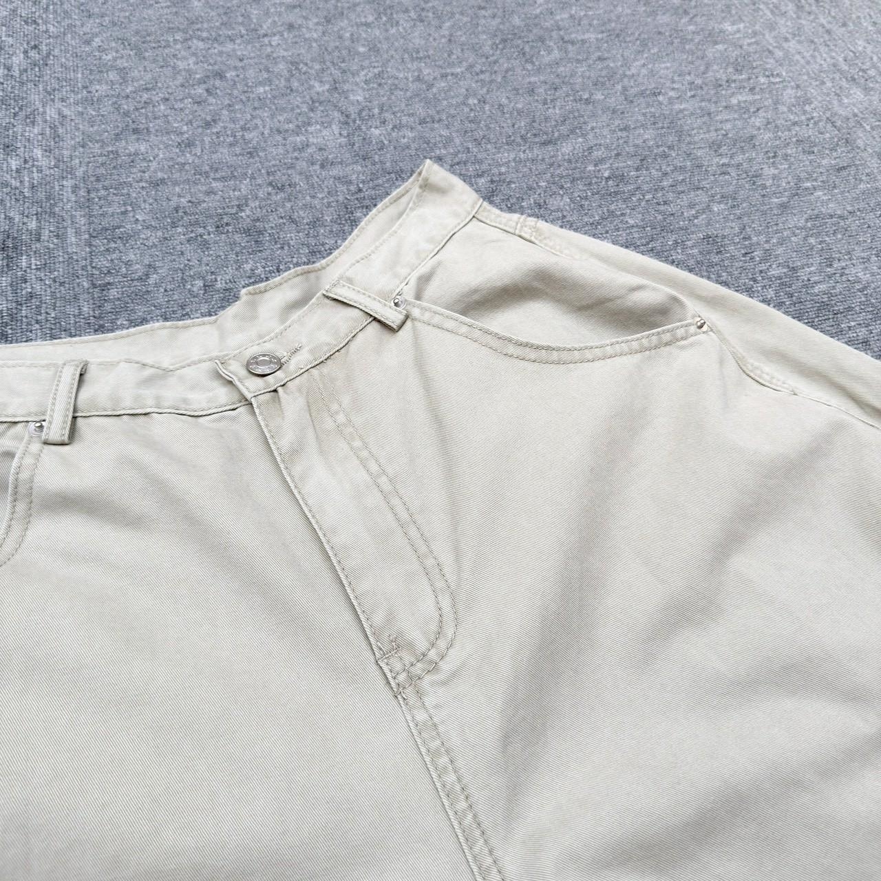 拼接褶線水洗彎刀褲 1778