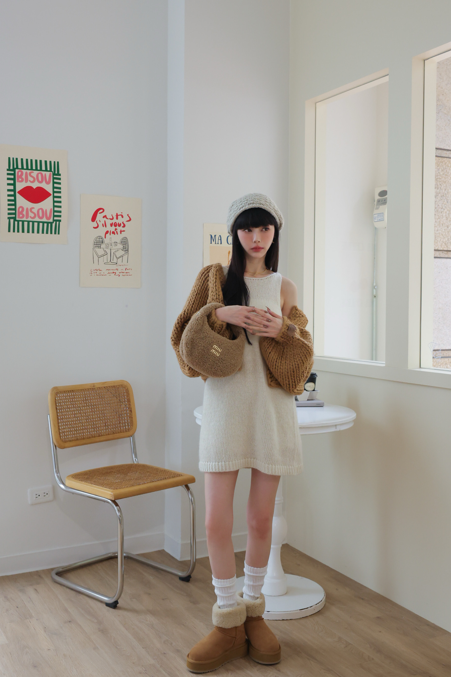 （現貨）一見鐘情的削肩羊毛短洋裝 GM69 #King清單