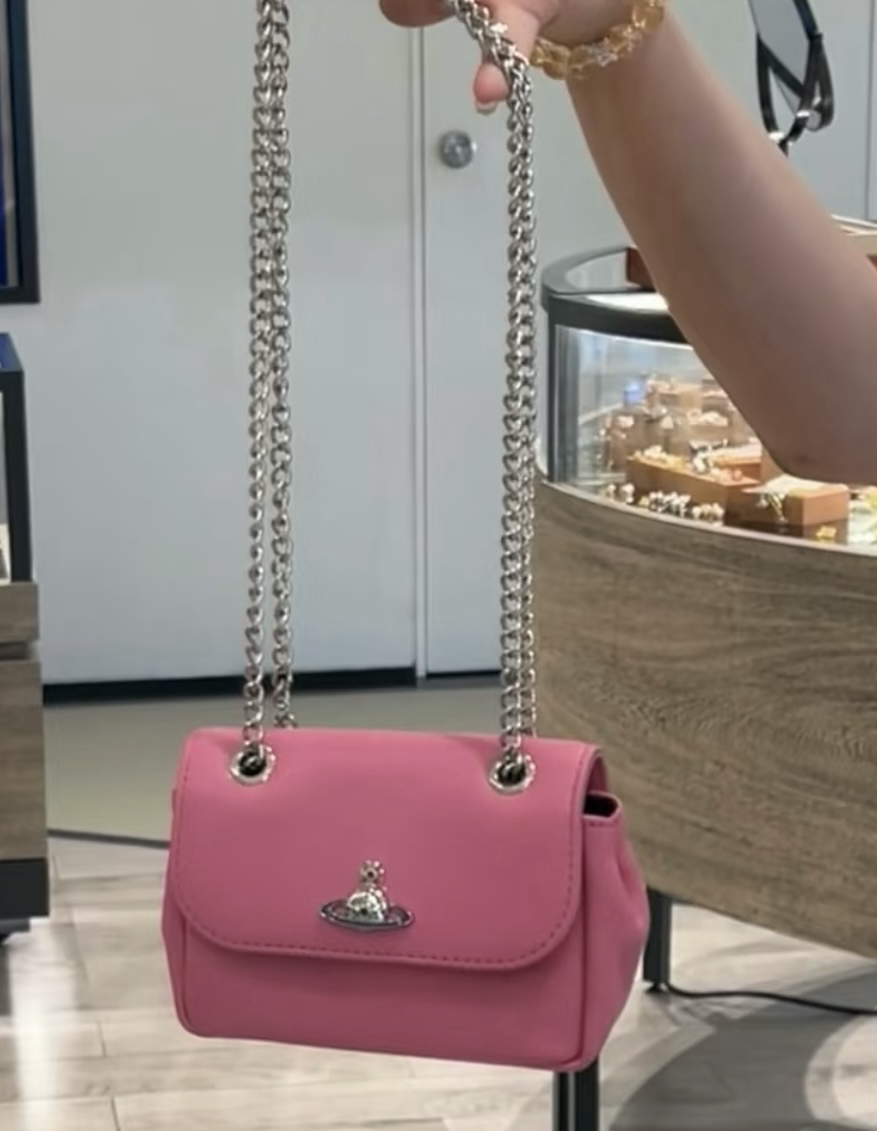 【直播】Vivienne Westwood LL110403 Nappa 小號單肩包 (粉色)(5202006RU L001L)