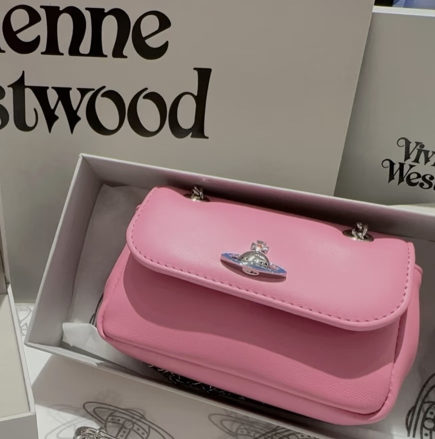 【直播】Vivienne Westwood LL110403 Nappa 小號單肩包 (粉色)(5202006RU L001L)