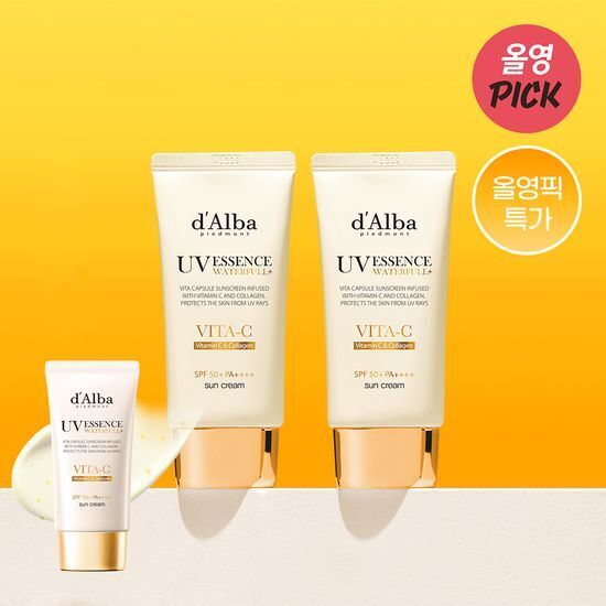 《Olive young連線》dAlba uv essence vita-c 50ml 1+1