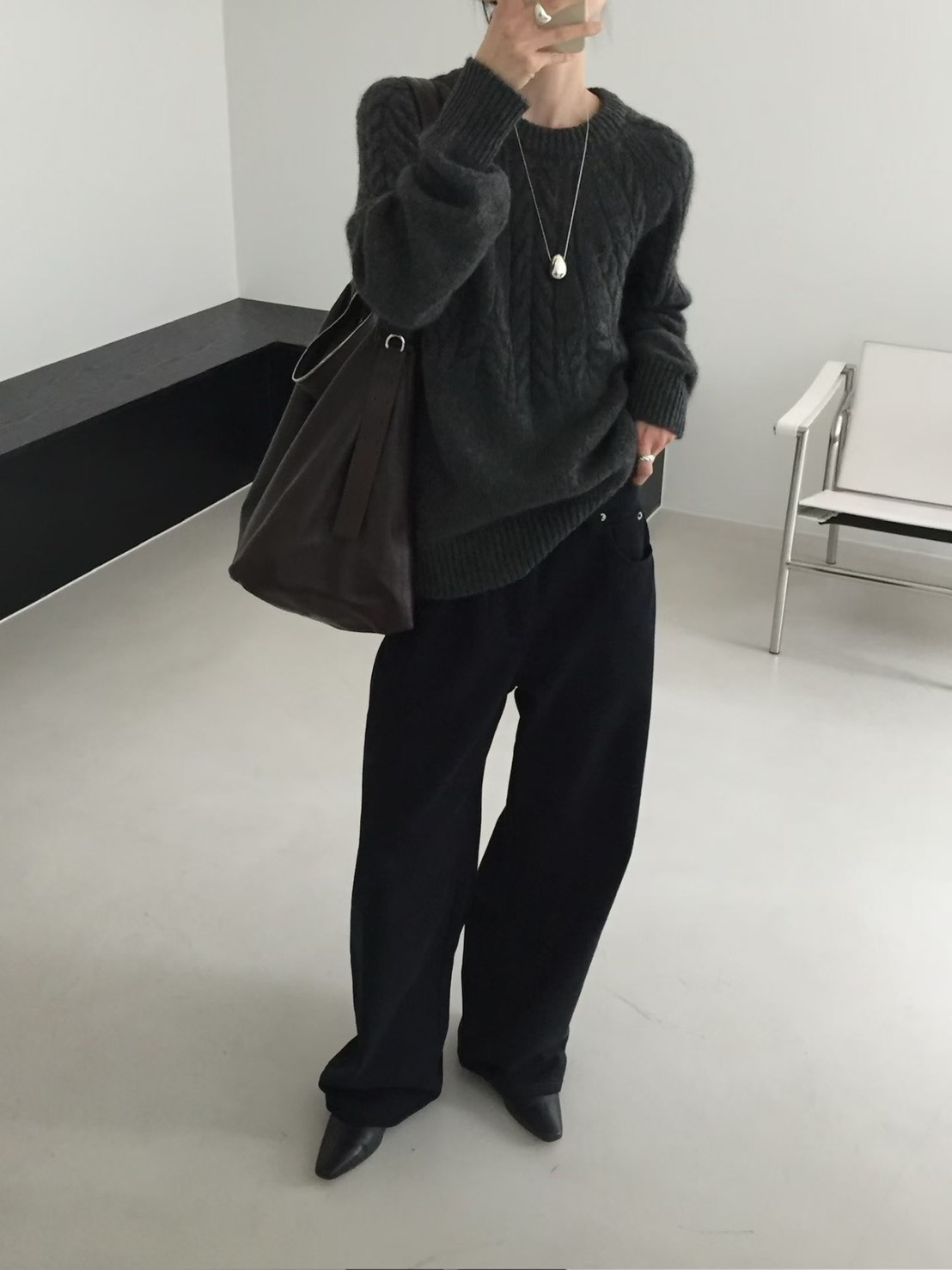 單釦日常休閒卡其長褲