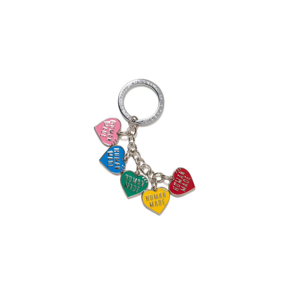 HUMAN MADE HEART KEY CHARM STAINLESS 不鏽鋼 彩色愛心 鑰匙圈-HM30GD122