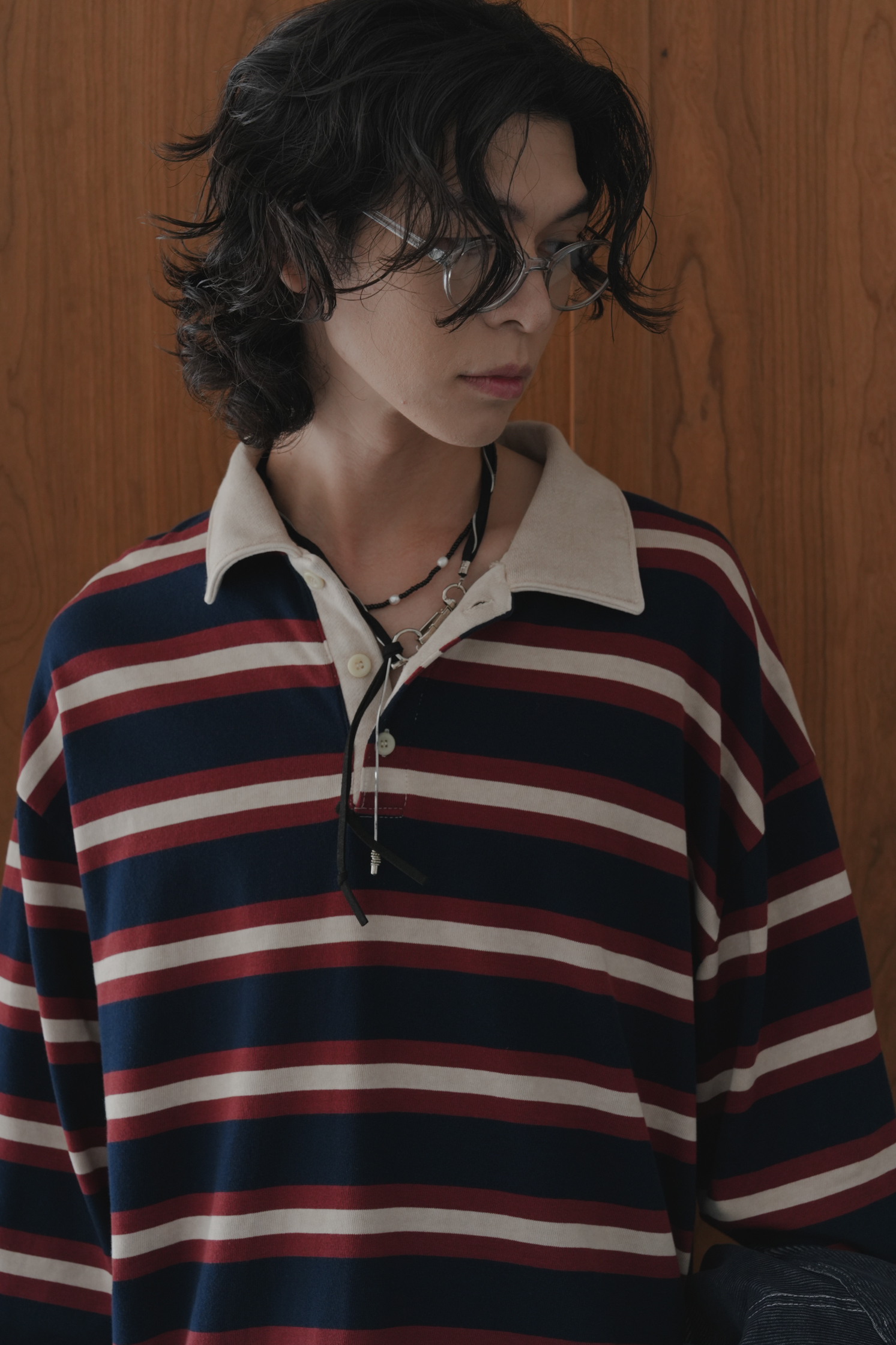 Dyeing Rugby Collar Tee #上衣