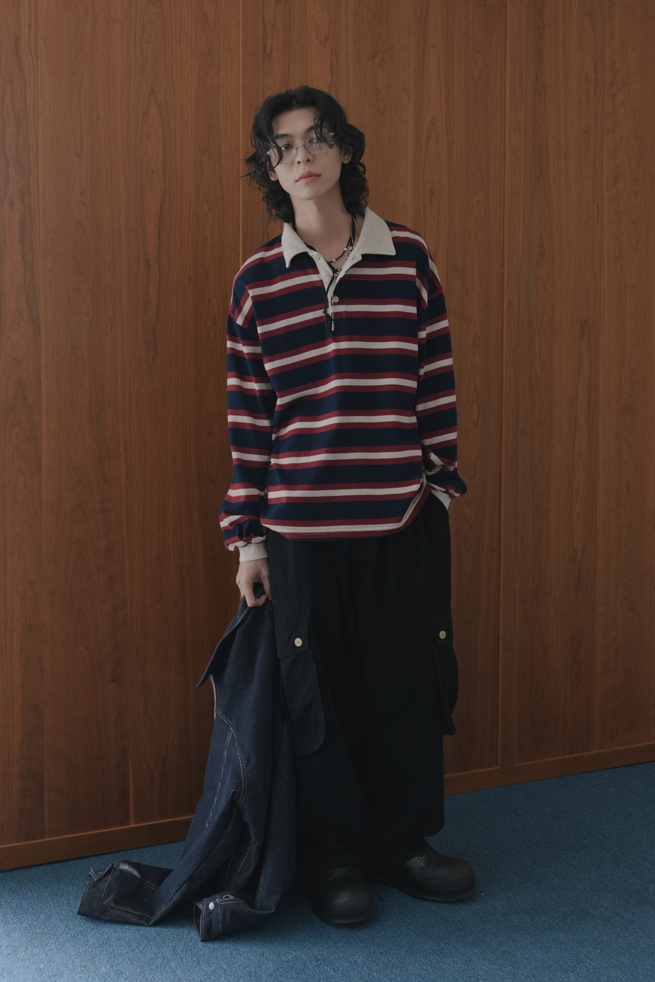 Dyeing Rugby Collar Tee #上衣