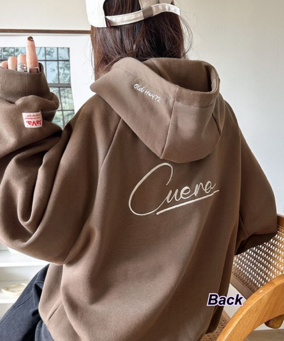 5/11 Time sale 日系女裝Cuere 字毛底有帽衞衣/4 色