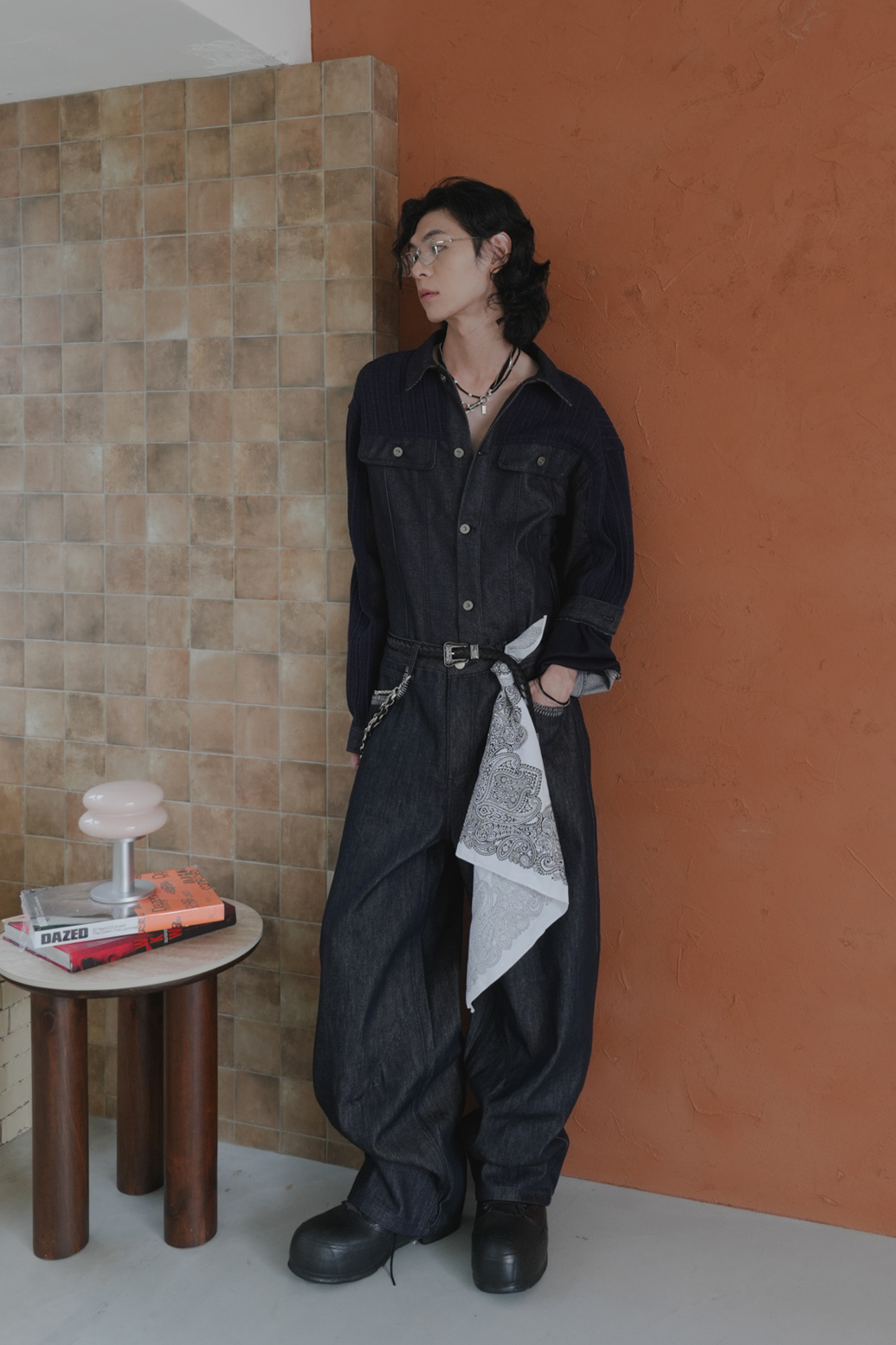 Knitted Denim Trucker Jacket #外套