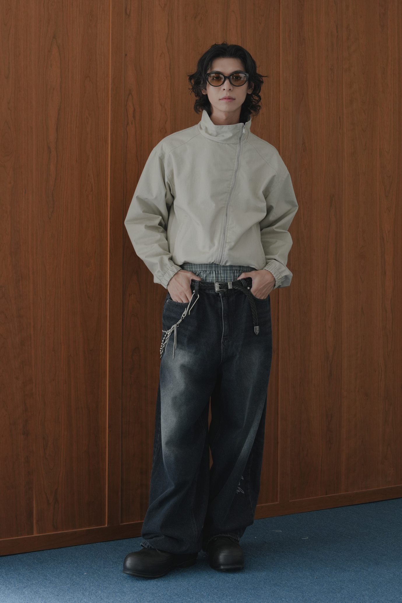 Low Asymmetric Cropped Jacket #外套
