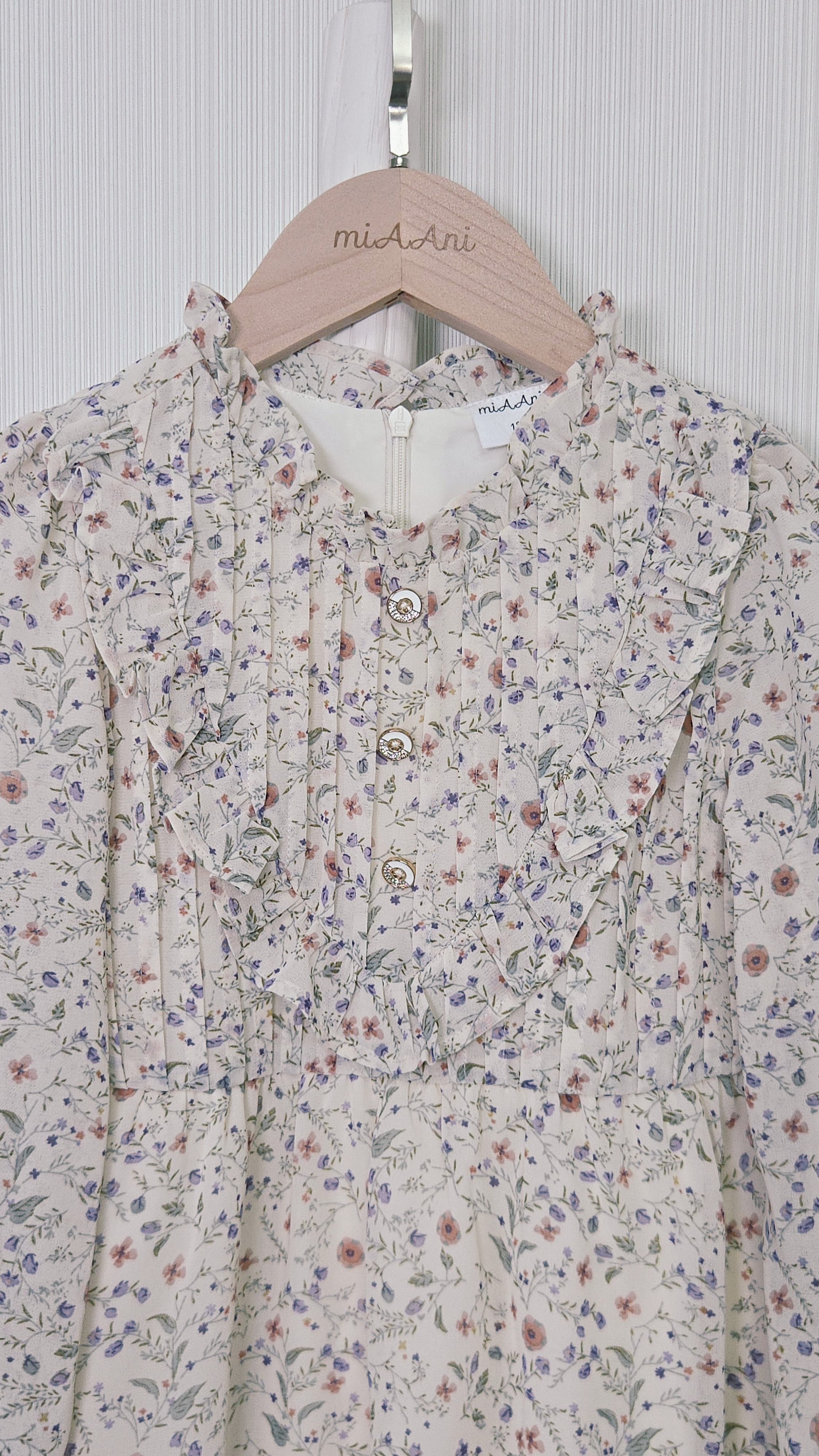 Charlotte 法式印花雪紡裙