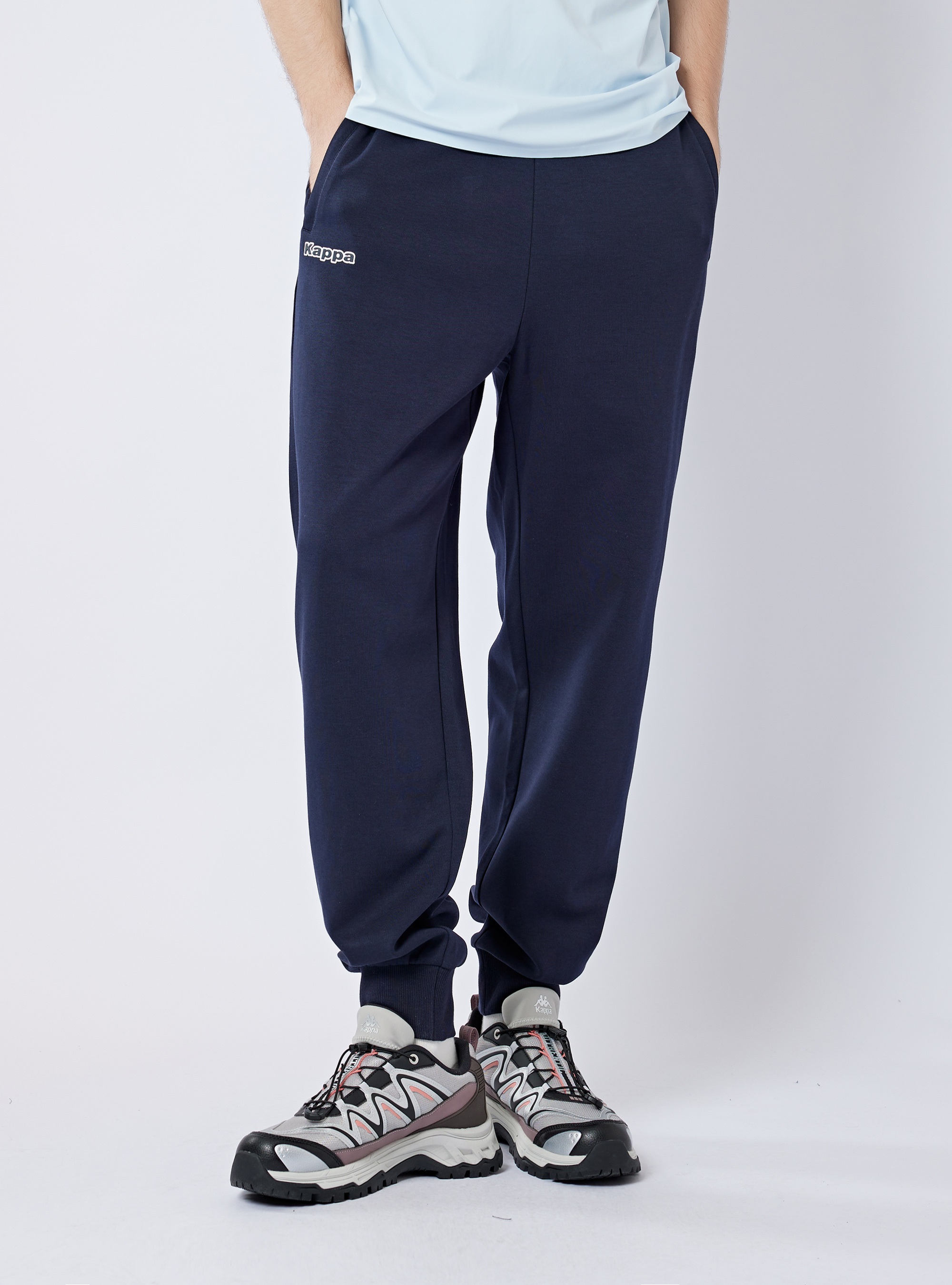 男女適穿 棉質羅紋縮口運動長褲