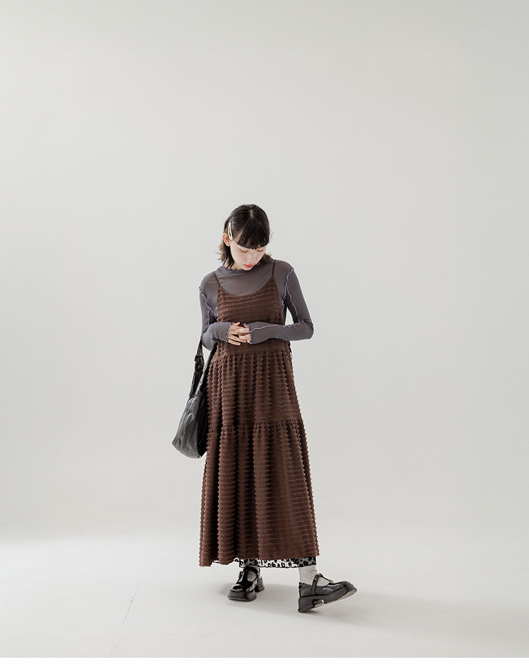 Double-layer wood ear lace colorful dot stockings, four colors for sale【07110596】in stock+pre-order