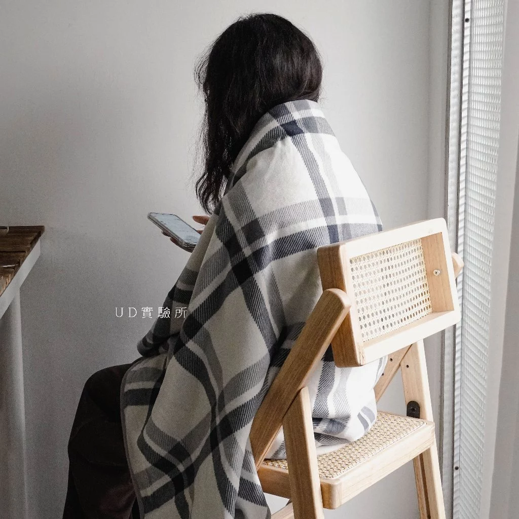 柔軟格紋法蘭絨午睡毯 三色售