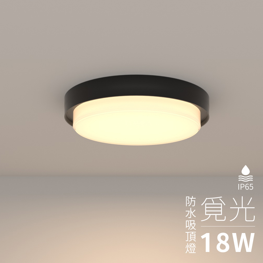 覓光防水吸頂燈 18W IP65 隨心調色撥鈕