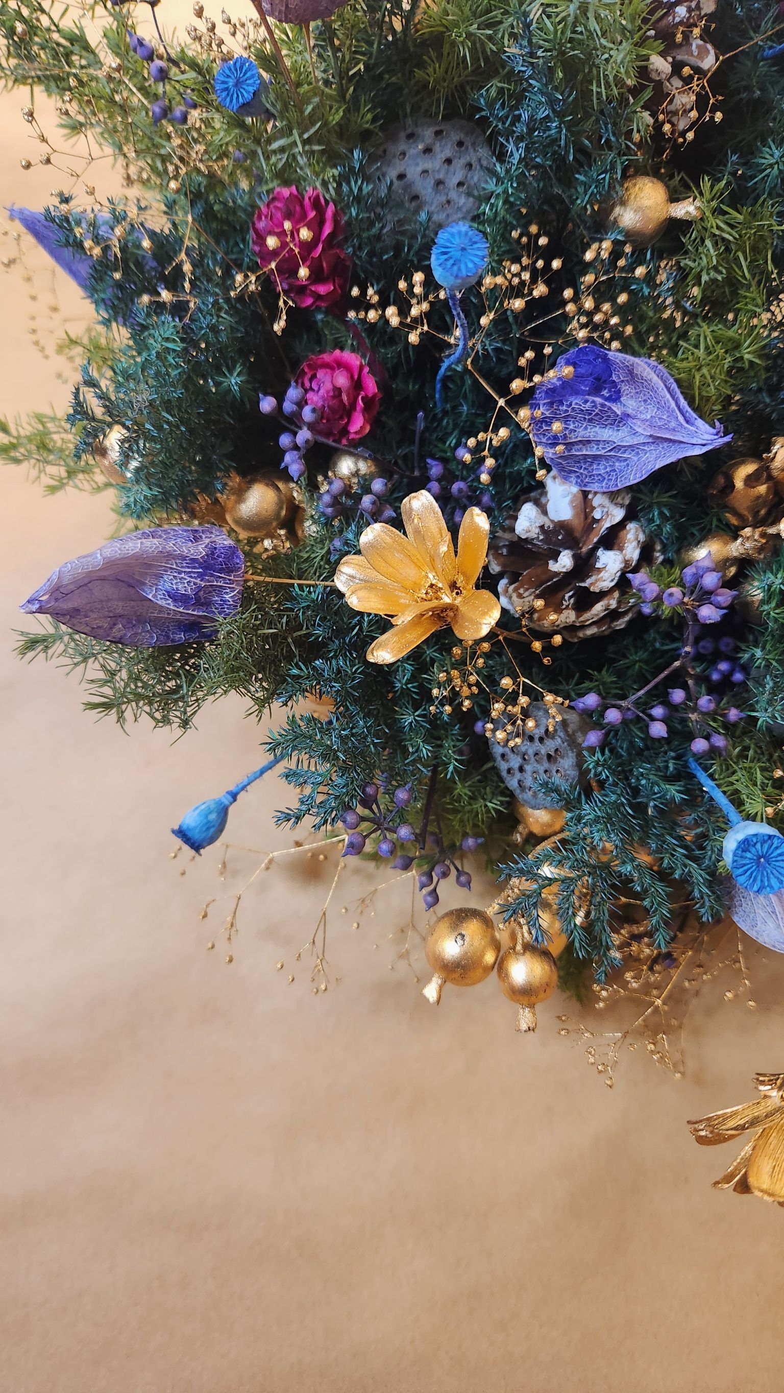 【懶人花材包】華麗聖誕花圈🎄