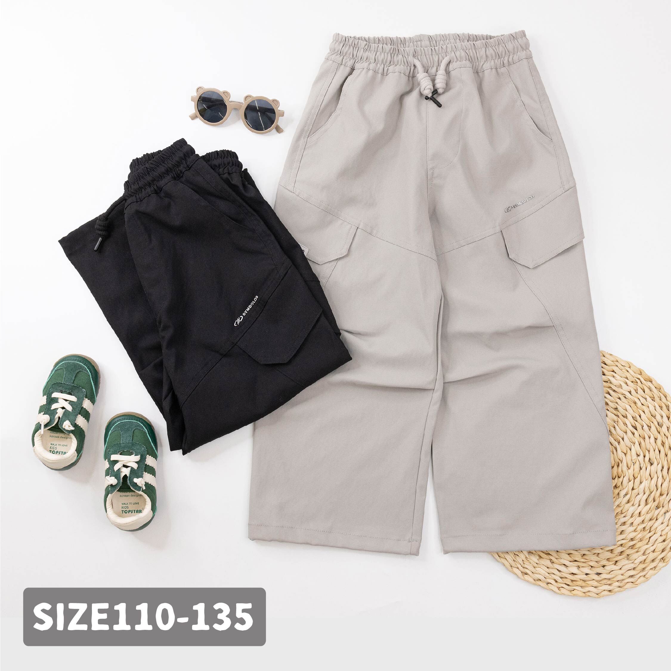 【H55550】率性斜邊口袋寬褲/束口褲＊二色