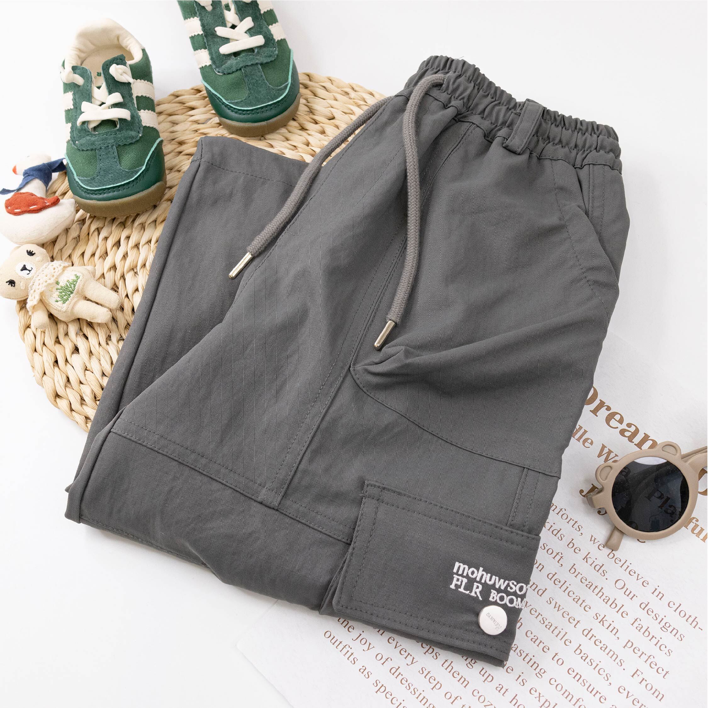 【H55551】酷帥俐落工裝設計寬褲/束口褲