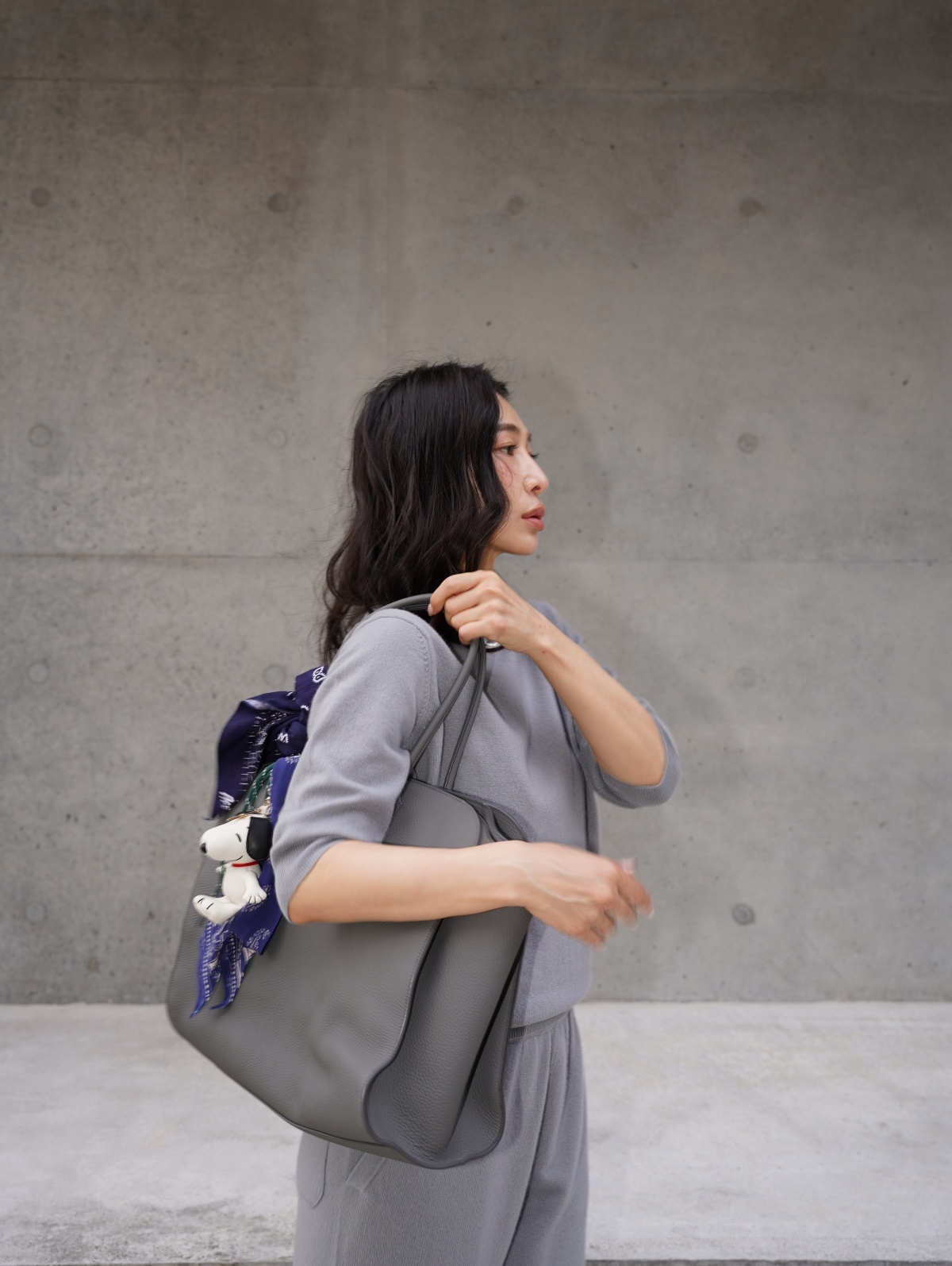 HANAA 新款康賽妮羊絨圓領中袖針織衫