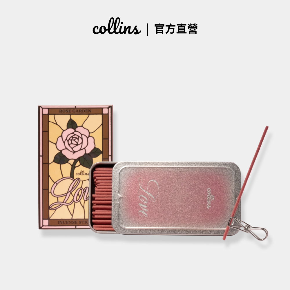 【Collins】玫瑰莊園鐵盒線香 70支入#ROSE GARDEN